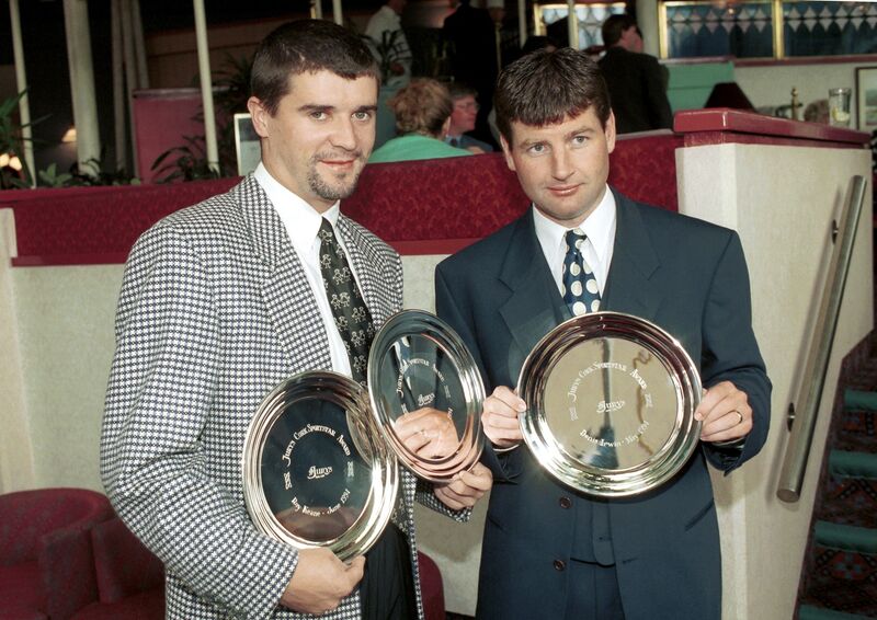 Roy Keane and Denis Irwin after they received Jury's Sports Star awards. Roy Keane and Denis Irwin after they received Jury's Sports Star awards.
