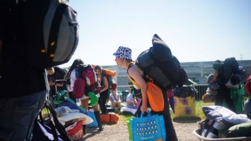 In Pictures: Revellers arrive at Glastonbury Festival on day one