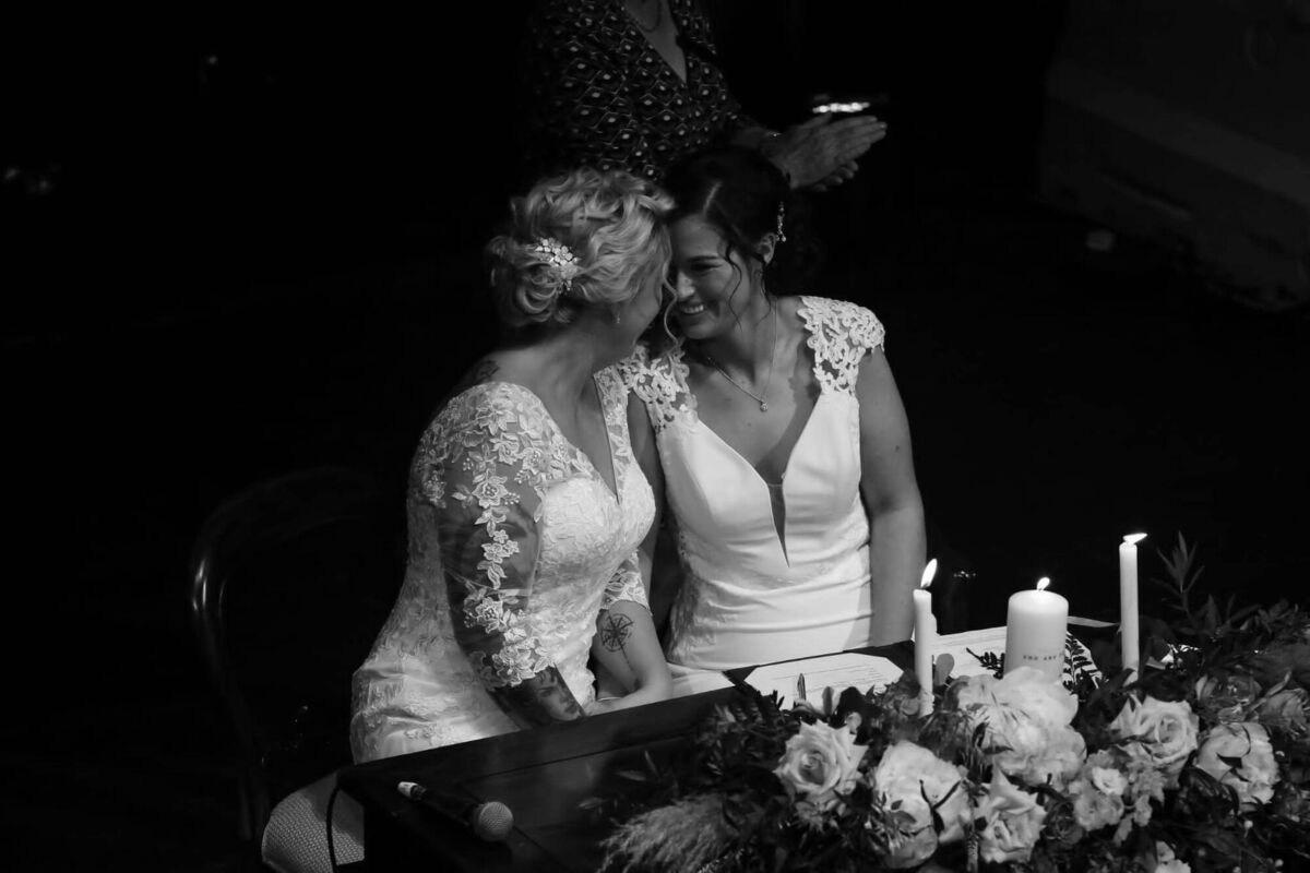 The couple said I do, at the Triskel Arts Centre.