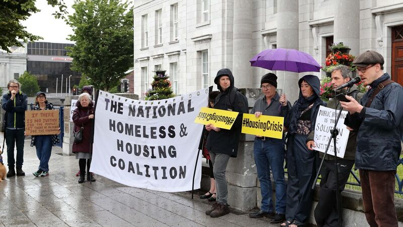 ‘A decent place to live is the foundation for everything’: Housing activists hold rally outside City Hall ‘A decent place to live is the foundation for everything’: Housing activists hold rally outside City Hall
