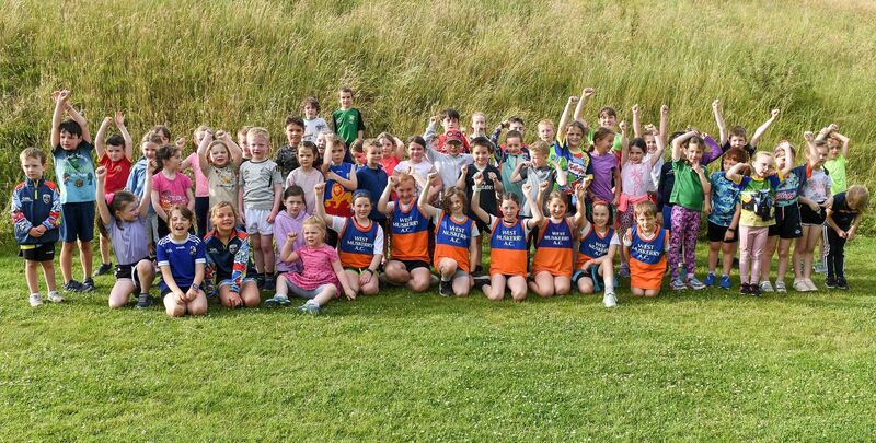 Future stars having fun at the turning of the sod for the sports hall of West Muskerry athletic club, at their training grounds at Ummera, Macroom. Future stars having fun at the turning of the sod for the sports hall of West Muskerry athletic club, at their training grounds at Ummera, Macroom.