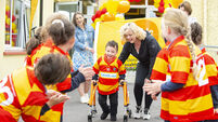 Five-year-old Adam crosses finish line to raise money for 'life-changing' charity 