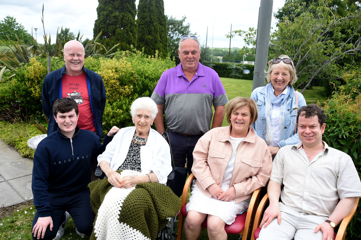 Mary O’Leary, of Blackrock, with family enjoying the 150th anniversary party at St Luke’s Home. Mary O’Leary, of Blackrock, with family enjoying the 150th anniversary party at St Luke’s Home.