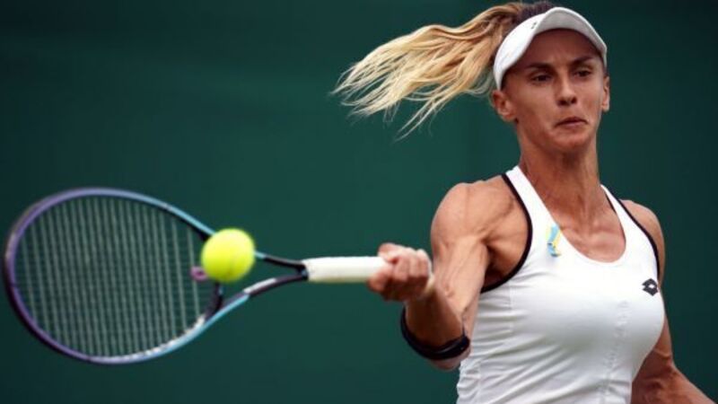 Lesia Tsurenko wears Ukraine ribbon in victory over compatriot Anhelina Kalinina
