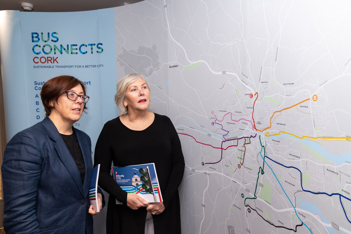 Anne Graham, CEO National Transport Authority and Ann Doherty, Chief Executive Cork City Council launching the first draft of the Sustainable Transport Corridors (STC) project in the Maldron Hotel, Cork.Pic Darragh Kane Anne Graham, CEO National Transport Authority and Ann Doherty, Chief Executive Cork City Council launching the first draft of the Sustainable Transport Corridors (STC) project in the Maldron Hotel, Cork.Pic Darragh Kane