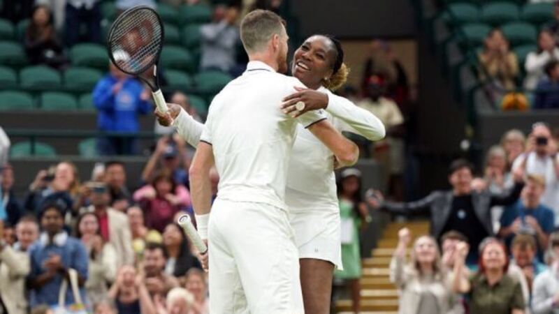 Victorious return for Venus Williams as she partners Jamie Murray at Wimbledon