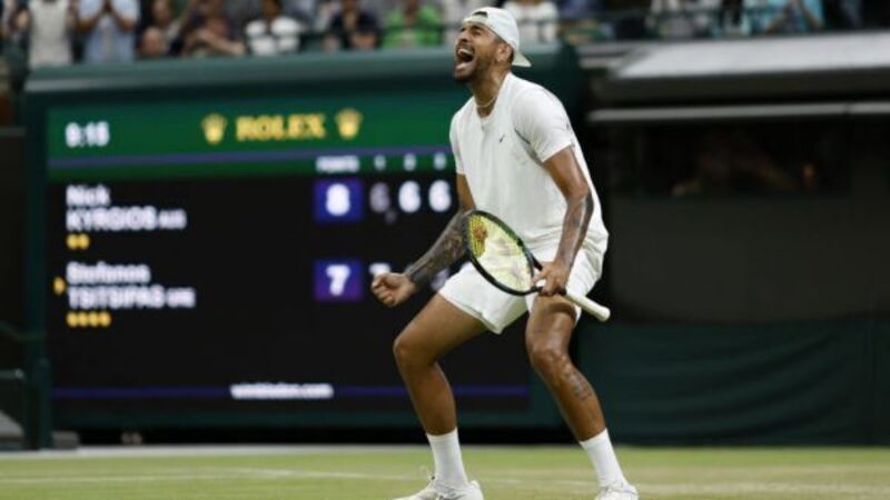 Nick Kyrgios show goes on as he beats Stefanos Tsitsipas in chaotic thriller