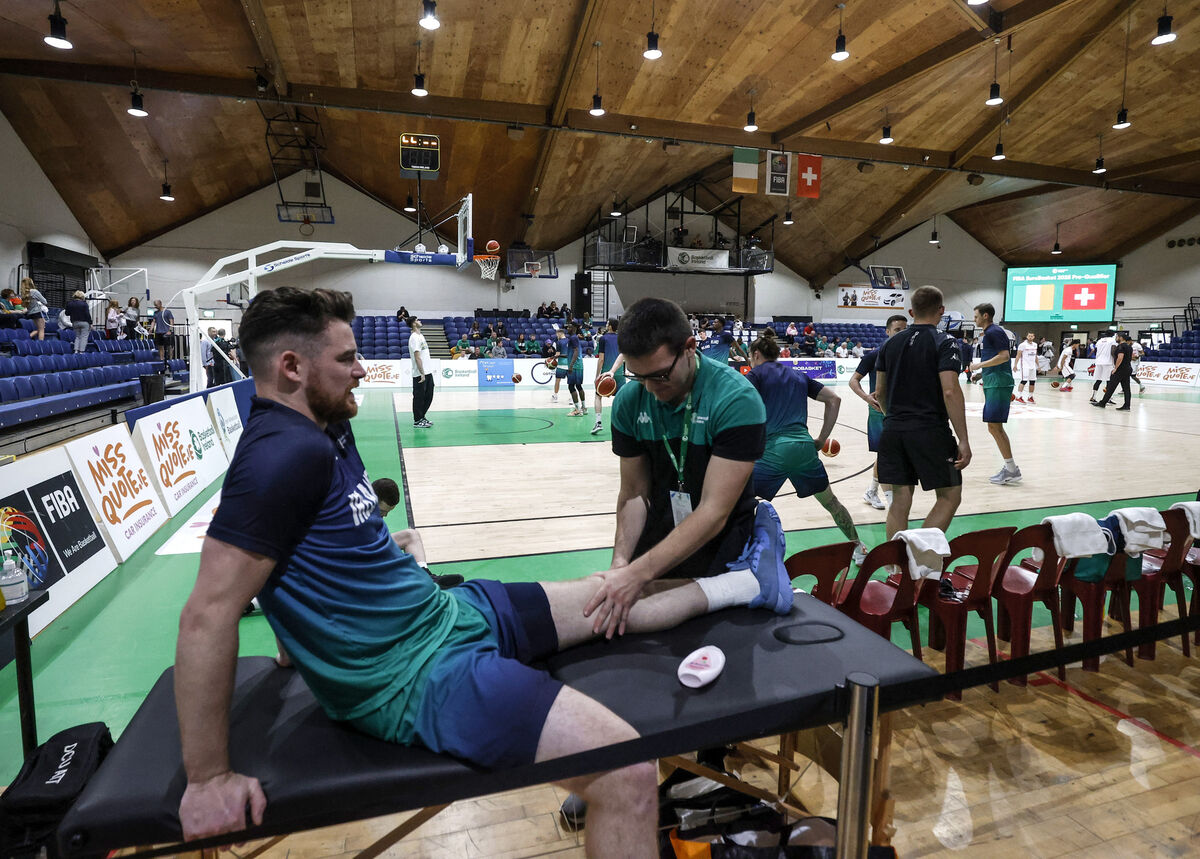 Jordan Blount getting treatment. Picture: INPHO/Dan Sheridan
