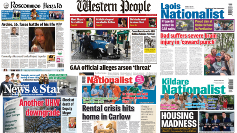 What the regional papers say: GAA official faces arson threat and rental crisis woes