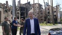 Taoiseach views devastation inflicted by Russian forces in Ukraine