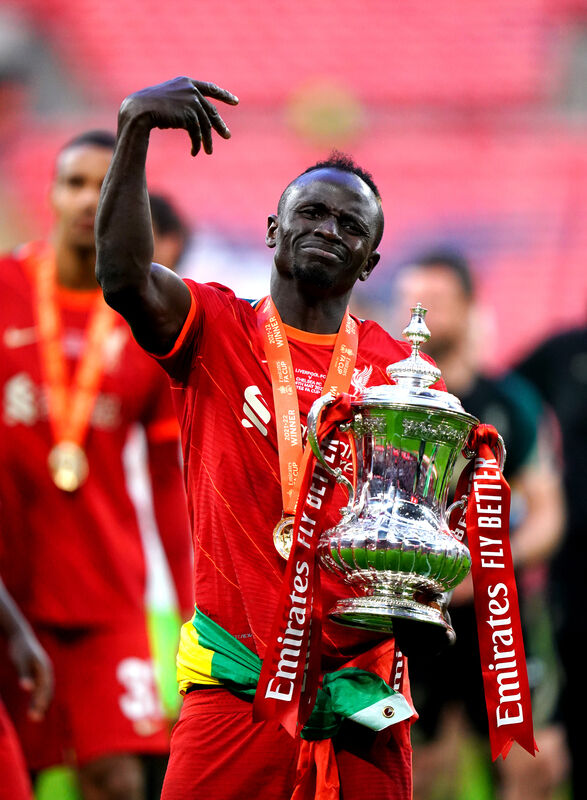 Liverpool's Sadio Mané celebrates with the trophy after winning the Emirates FA Cup final at Wembley Stadium, London. How will Liverpool do without their talismanic scorer next season? Liverpool's Sadio Mané celebrates with the trophy after winning the Emirates FA Cup final at Wembley Stadium, London. How will Liverpool do without their talismanic scorer next season?