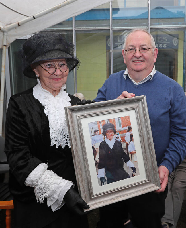 Joan Goggin, from The Lough, receives a presentation from James Nolan, Chairperson Spirit of Mother Jones Festival. Joan Goggin, from The Lough, receives a presentation from James Nolan, Chairperson Spirit of Mother Jones Festival.