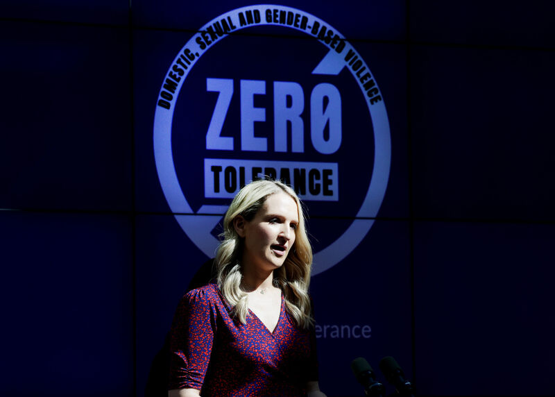 Minister for Justice Helen McEntee launching the Zero Tolerance strategy to tackle domestic, sexual and gender-based violence PICTURE: NO FEE, MAXWELLS Minister for Justice Helen McEntee launching the Zero Tolerance strategy to tackle domestic, sexual and gender-based violence PICTURE: NO FEE, MAXWELLS