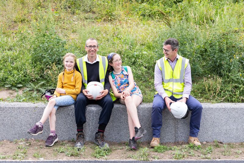 Laura Quinn, Adrian Quinn, Project Manger Cork City Council, Jennifer Quinn and Gerard McMahon, Senior Resident Engineer Cork City Council on the Cork City to Passage West Greenway.Photo Darragh Kane Laura Quinn, Adrian Quinn, Project Manger Cork City Council, Jennifer Quinn and Gerard McMahon, Senior Resident Engineer Cork City Council on the Cork City to Passage West Greenway.Photo Darragh Kane
