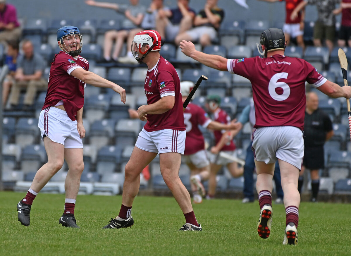Freemount's Jason Ballantyne (right) scorer of the winning point celebrates with Denis Curtain and Mark Ballantyne after defeating Randal Og in the Co-Op Superstores Cork J'B'HC final at pairc Ui Rinn. Picture; Eddie O'Hare Freemount's Jason Ballantyne (right) scorer of the winning point celebrates with Denis Curtain and Mark Ballantyne after defeating Randal Og in the Co-Op Superstores Cork J'B'HC final at pairc Ui Rinn. Picture; Eddie O'Hare
