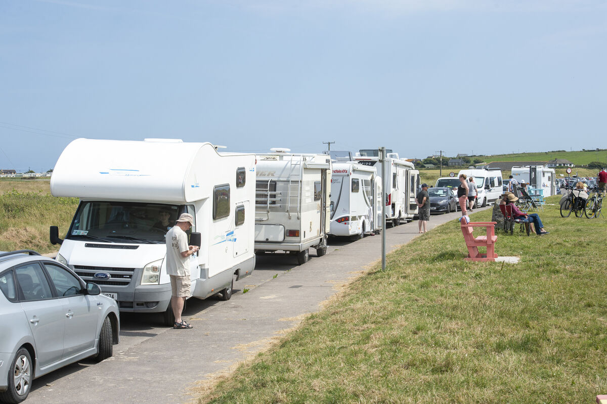  Camper vans at Garrylucas Beach, Cork. Picture Dan Linehan