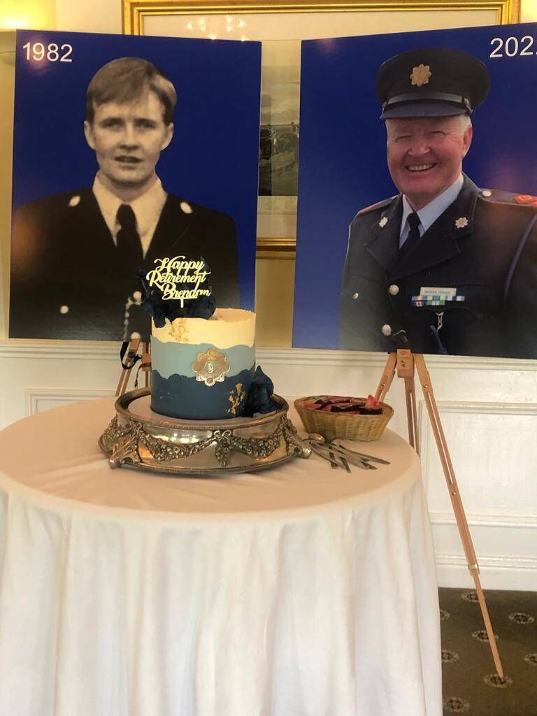 Superintendent Brendan Fogarty who recently retired following nearly 40 years’ service with An Garda Síochána pictured after joining the force in 1982 and pictured in 2022.