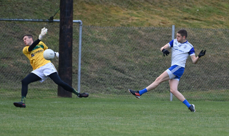 Knockangree's Fintan O'Connor scores a goal past St Michael's goalkeeper Martin Burke. Picture: Eddie O'Hare