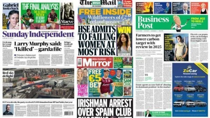 What the papers say: Sunday's front pages