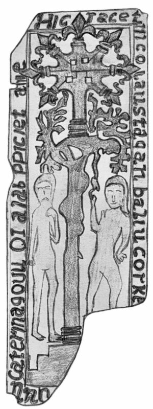 The elegant, beautiful cut monumental stone of Nicholas Fagan. Illustrated by Richard T. Cooke 1983. The elegant, beautiful cut monumental stone of Nicholas Fagan. Illustrated by Richard T. Cooke 1983.