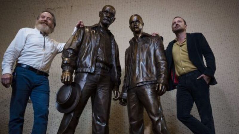 Breaking Bad statues shine light on actors in Albuquerque Breaking Bad statues shine light on actors in Albuquerque