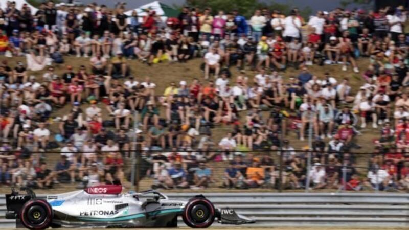 George Russell celebrates first pole of his F1 career