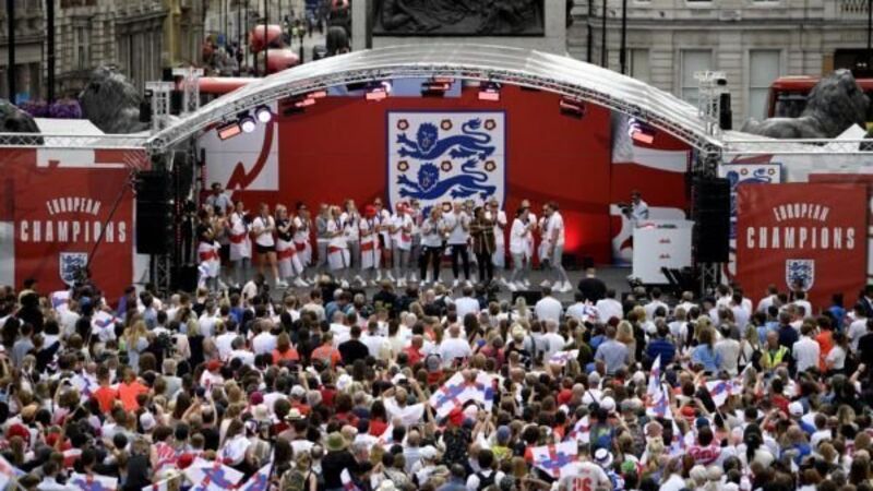 In pictures: England celebrate historic Euro 2022 victory