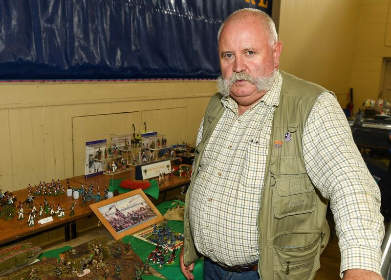 Eugene Power from Midleton, at his stand during the miniature diecast model show at Carrigtwohill Community Centre. Picture: David Keane. Eugene Power from Midleton, at his stand during the miniature diecast model show at Carrigtwohill Community Centre. Picture: David Keane.