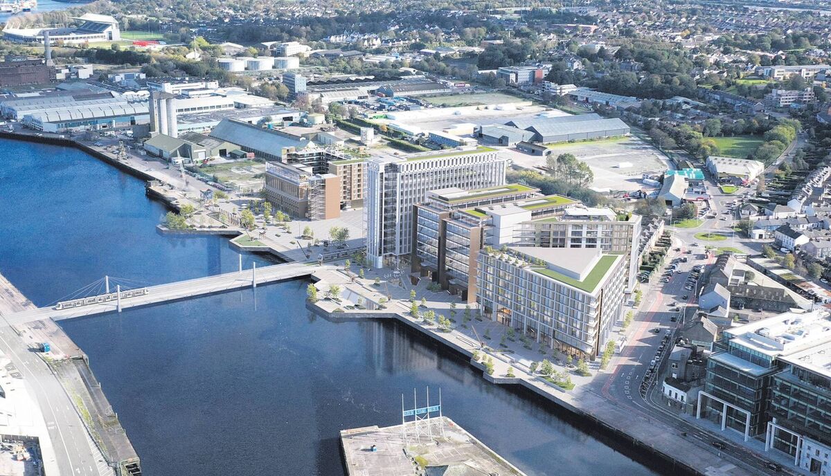 Artist impression of Cork South Docks proposal. Artist impression of Cork South Docks proposal.