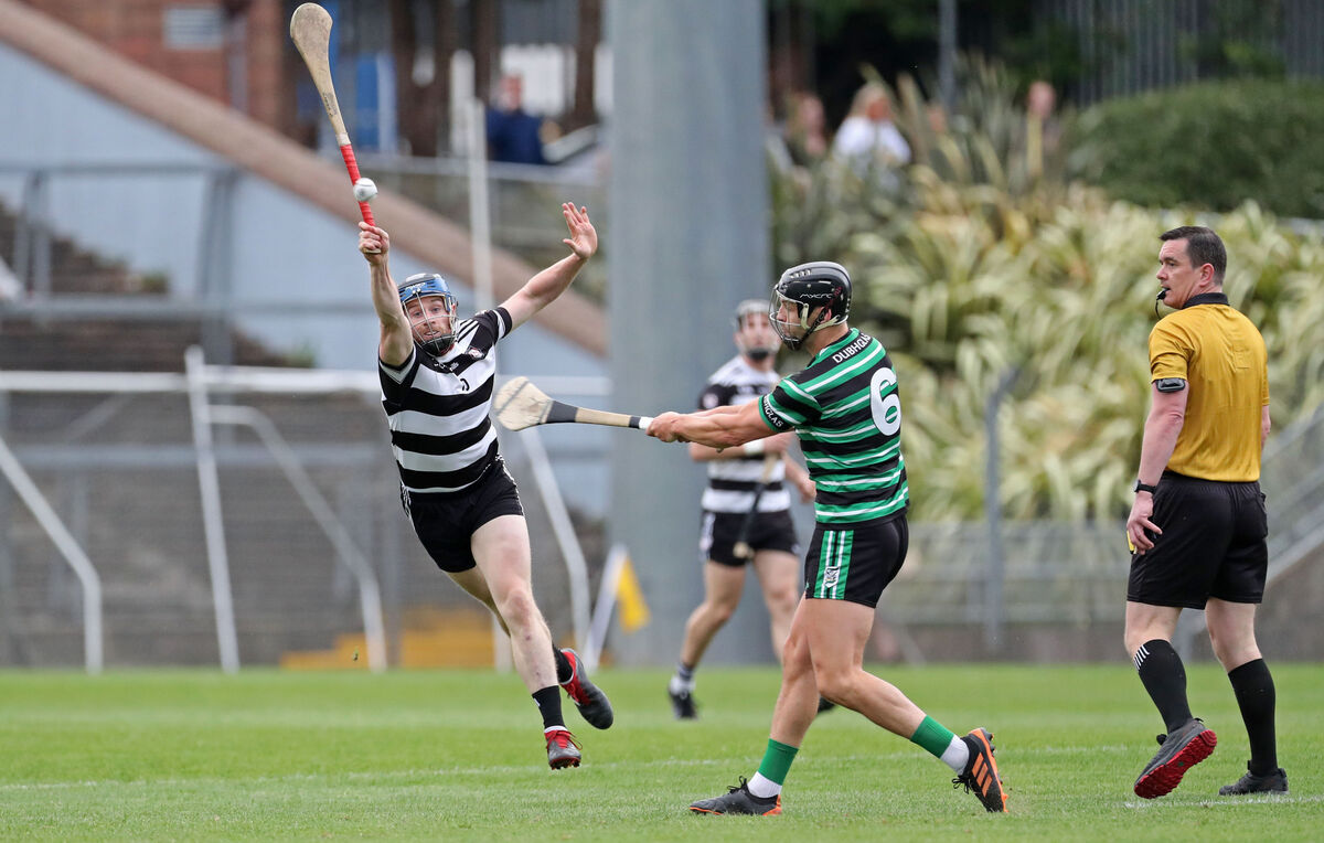 Conor Lehane, Midleton, tries to block down Mark Harrington, Douglas last weekend. Picture: Jim Coughlan.