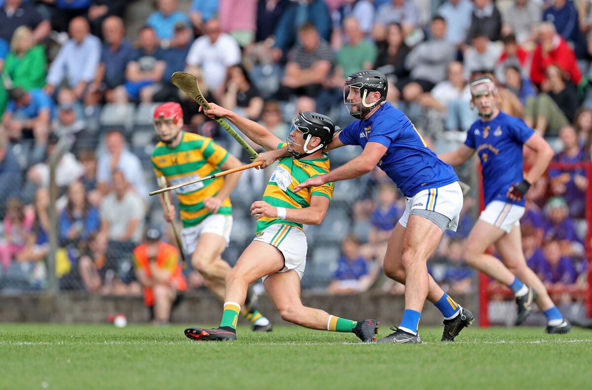 Conor O'Brien, Blackrock, is fouled by Glenn O'Connor, St Finbarr's. Picture: Jim Coughlan. Conor O'Brien, Blackrock, is fouled by Glenn O'Connor, St Finbarr's. Picture: Jim Coughlan.