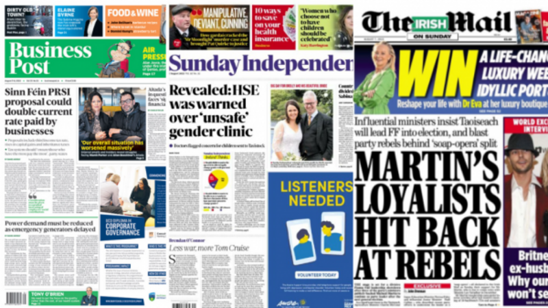What the papers say: Sunday's front pages