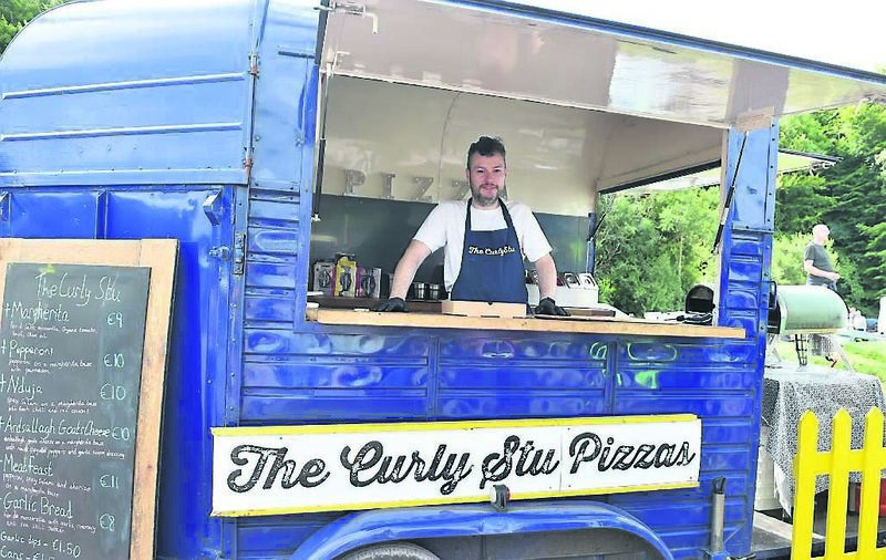 Stuart Bowes with his Food truck, Curly Stu. Picture: Eddie O’Hare Stuart Bowes with his Food truck, Curly Stu. Picture: Eddie O’Hare