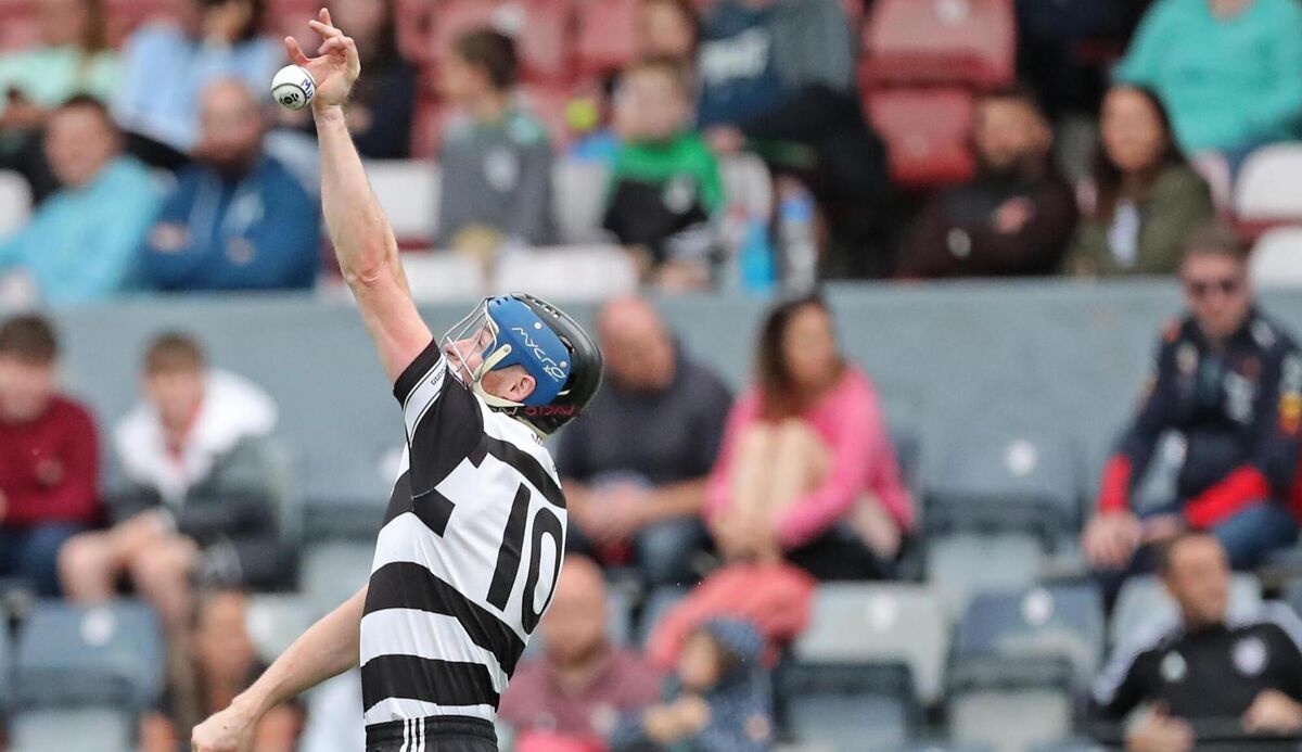Conor Lehane, Midleton, rises high to catch the sliotar. Picture: Jim Coughlan.