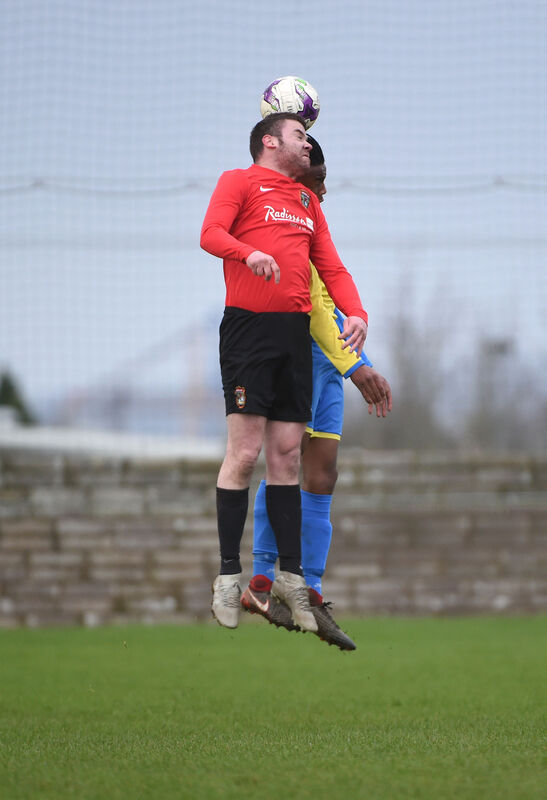 Leeside defender Richard Gettings in action in the air. Picture: Larry Cummins, Leeside defender Richard Gettings in action in the air. Picture: Larry Cummins,
