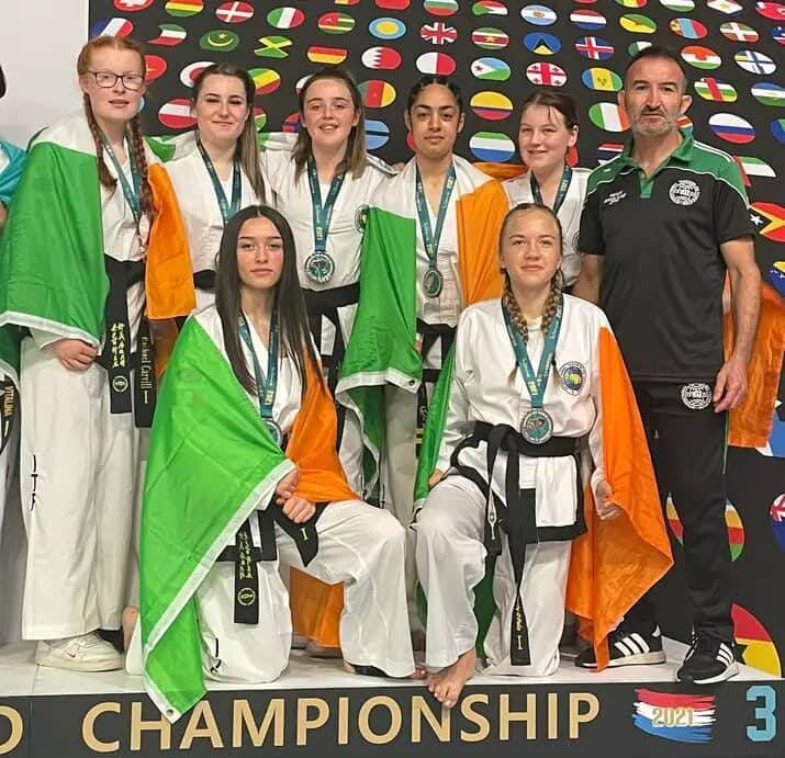 The junior girls team at the Taekwondo World Championships. The junior girls team at the Taekwondo World Championships.