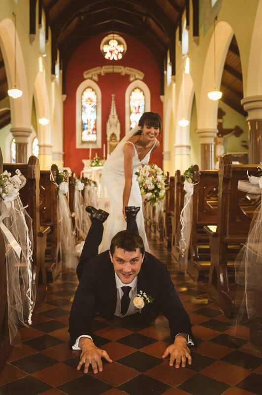 The couple were married at Darrara Church.