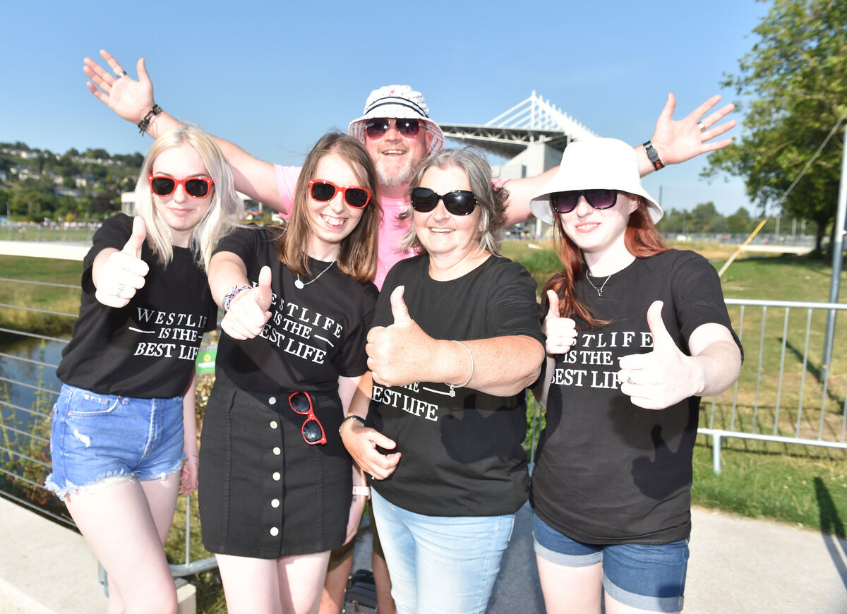 Amy, Jane, Elaine and Chelsea Duggan and Shane Farmer all from Midleton at the Westlife concert at Pairc Ui Chaoimh, Cork . Picture; Eddie O'Hare Amy, Jane, Elaine and Chelsea Duggan and Shane Farmer all from Midleton at the Westlife concert at Pairc Ui Chaoimh, Cork . Picture; Eddie O'Hare