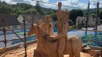 Jaw-dropping piece of art in Cork village was carved from old tree