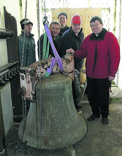Former Dean Christopher Peters with a bell in the tower of St Fachtna’s Cathedral, Rosscarbery. Former Dean Christopher Peters with a bell in the tower of St Fachtna’s Cathedral, Rosscarbery.