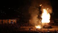 PSNI investigating reports of loud bangs at nationalist bonfire in Derry