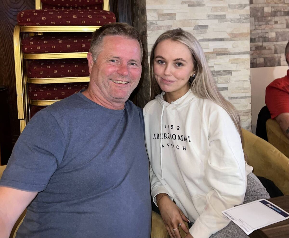 Meg O'Mahony with dad Martin. Meg O'Mahony with dad Martin.
