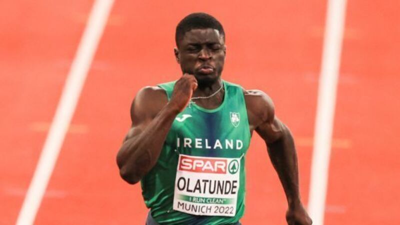 European Athletics Championships: Israel Olatunde sets new Irish record in 100m final