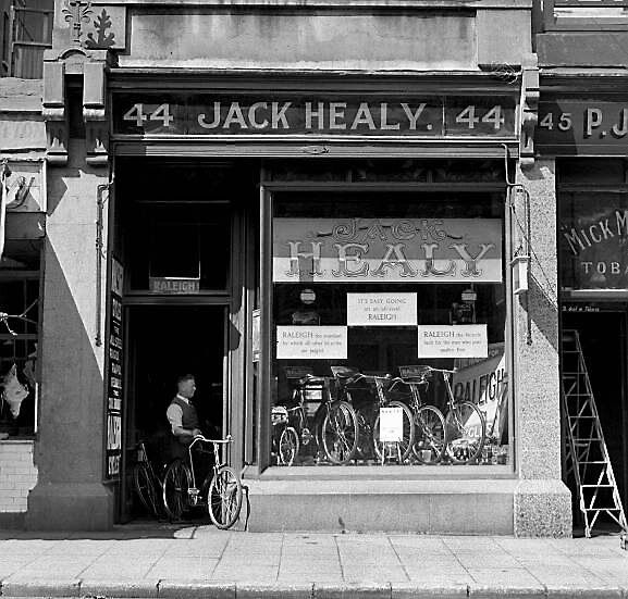 The Jack Healy Cycles shop on MacCurtain Street, Cork city in July, 1935