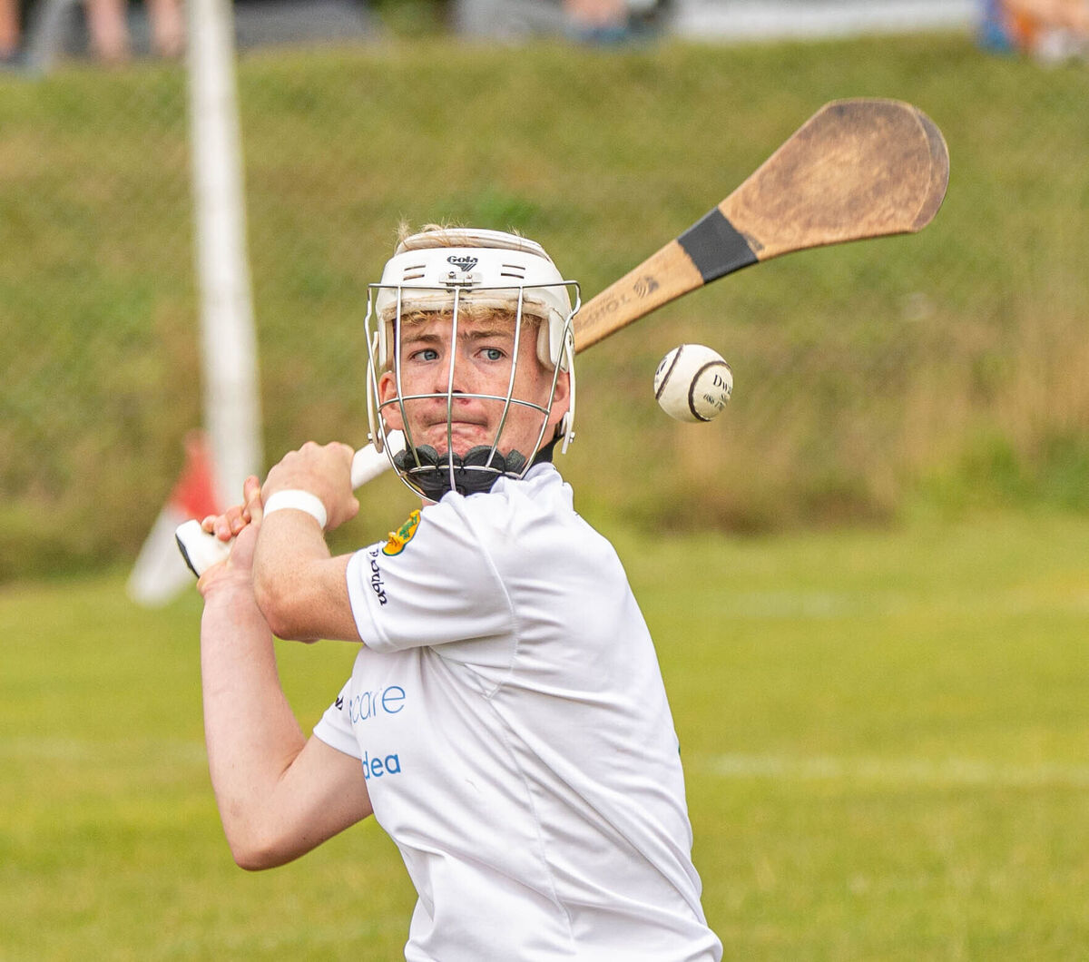 Blackrock goalkeeper Ross Brown fires a puck-out. Picture: Cian O'Regan