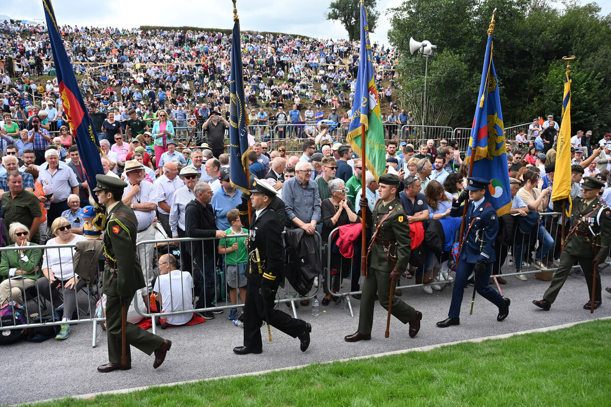  Colour party arrives. Picture: Larry Cummins