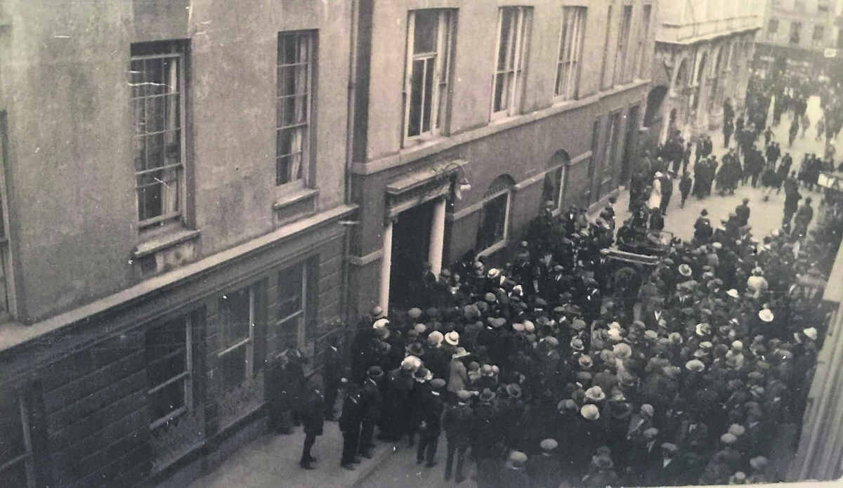 Michael Collins commemorations. Michael Collins leaving the Imperial Hotel the day before he died. Picture: W. J O'Donovan