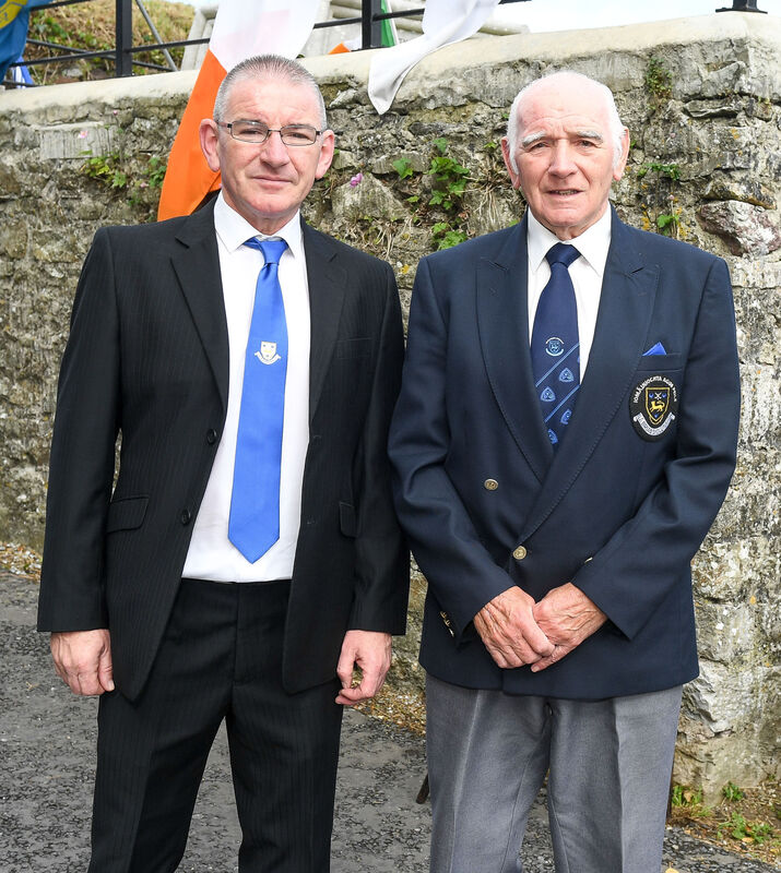 Club chairman Paul Twohig with his dad Eddie, at the wreath-laying ceremony. Club chairman Paul Twohig with his dad Eddie, at the wreath-laying ceremony.