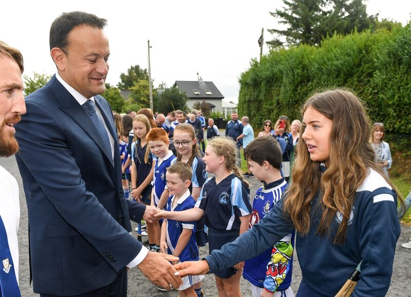 Tanaiste Leo Varadkar TD, chatting with Ruth O'Connor at the wreath-laying ceremony. Tanaiste Leo Varadkar TD, chatting with Ruth O'Connor at the wreath-laying ceremony.