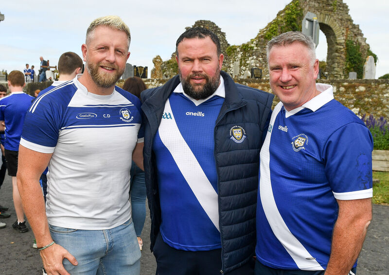 Chris Daly, Jonathan Boyd and Kieran O'Mahony, attending the wreath-laying ceremony. Chris Daly, Jonathan Boyd and Kieran O'Mahony, attending the wreath-laying ceremony.